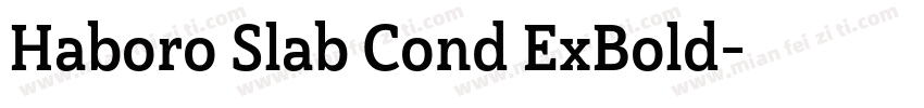 Haboro Slab Cond ExBold字体转换